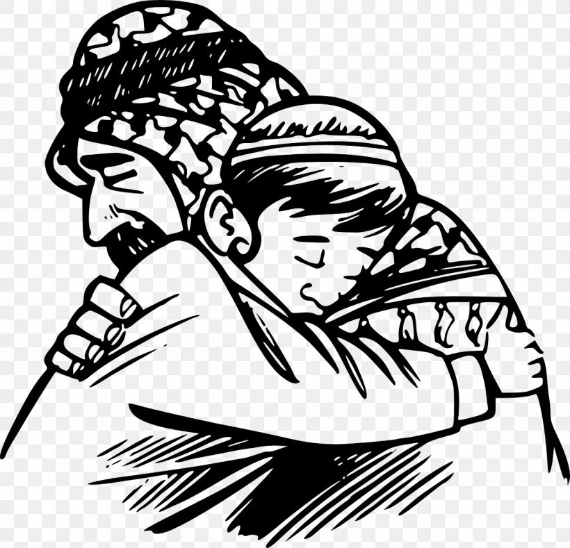 Father Hug Clip Art, PNG, 1280x1233px, Father, Art, Artwork, Black, Black And White Download Free
