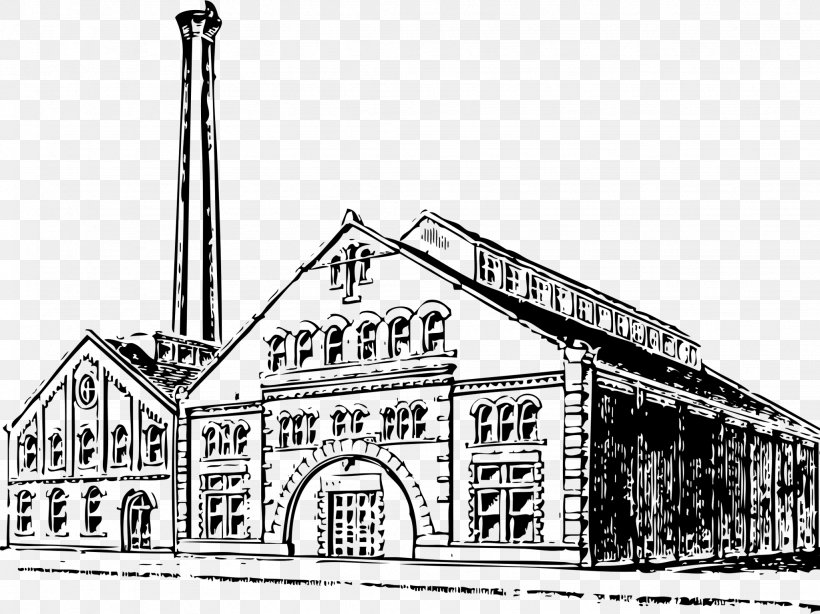Factory Clip Art, PNG, 2048x1534px, Factory, Architecture, Black And White, Building, Drawing Download Free