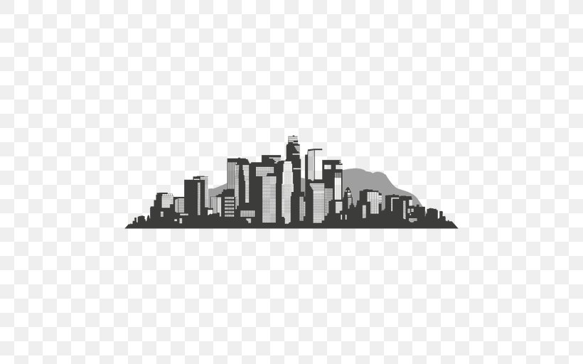 Los Angeles Skyline Silhouette, PNG, 512x512px, Los Angeles, Black And White, City, Drawing, Heavy Cruiser Download Free