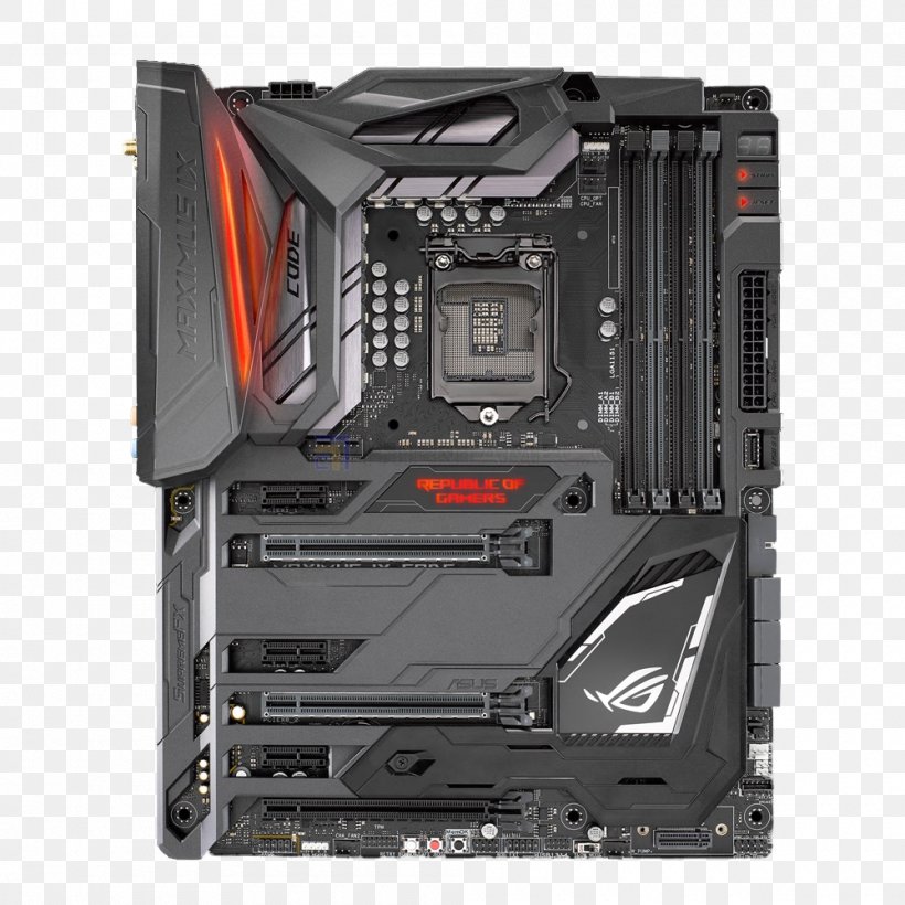 Kaby Lake LGA 1151 Motherboard ATX Republic Of Gamers, PNG, 1000x1000px, Kaby Lake, Asus, Atx, Computer, Computer Case Download Free