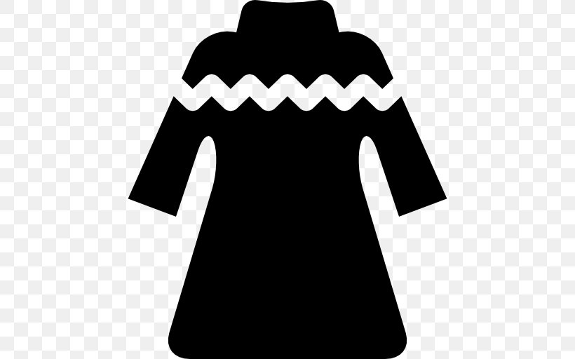 T-shirt Sleeve Dress Clothing, PNG, 512x512px, Tshirt, Black, Black And White, Clothing, Collar Download Free
