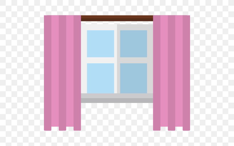 Window Blinds & Shades Curtain, PNG, 512x512px, Window, Building, Curtain, Furniture, Magenta Download Free