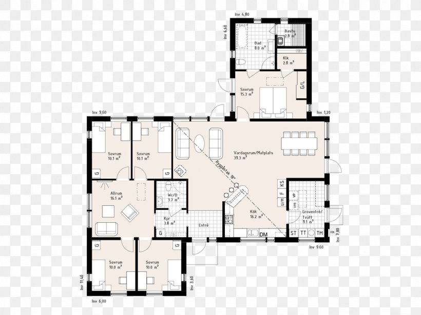 House Floor Plan Myresjöhus AB Square Meter, PNG, 1024x768px, House, Area, Elevation, Floor, Floor Plan Download Free