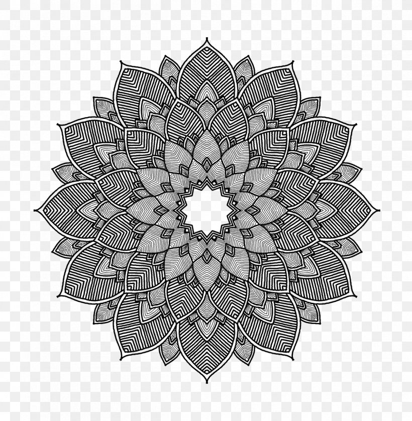 Mandala Meditation Printing Shape, PNG, 1252x1280px, Mandala, Black And White, Business Cards, Flower, Flowering Plant Download Free