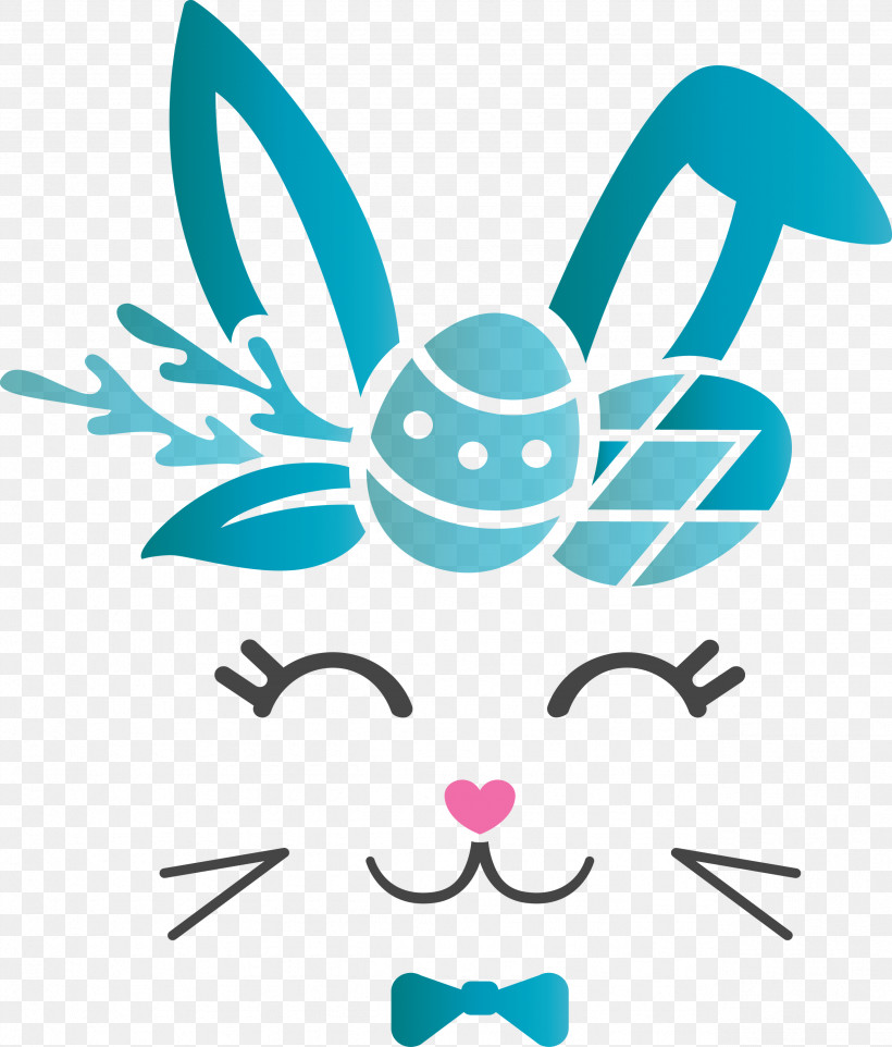 Easter Bunny Easter Day Cute Rabbit, PNG, 2557x3000px, Easter Bunny, Cute Rabbit, Easter Day, Teal, Turquoise Download Free