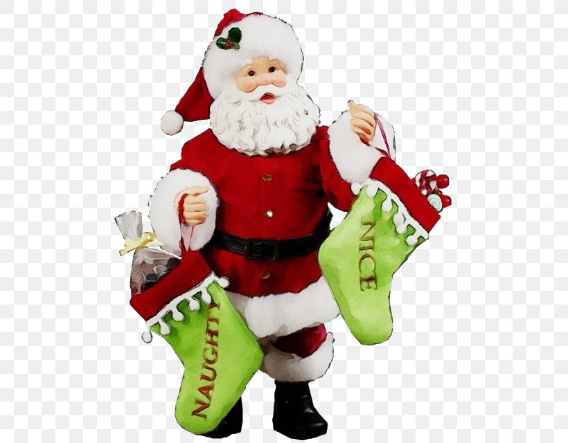 Santa Claus, PNG, 500x640px, Watercolor, Christmas, Christmas Decoration, Christmas Ornament, Fictional Character Download Free