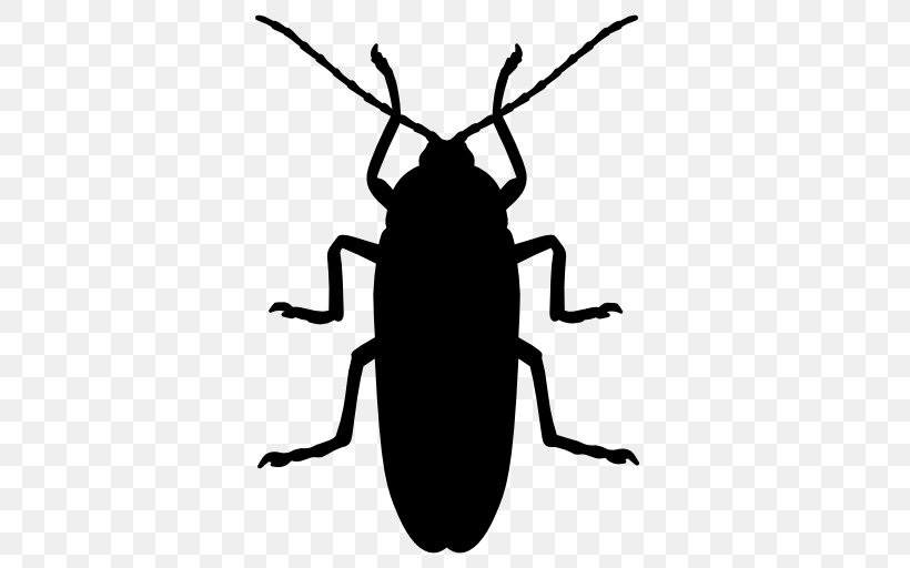 Cockroach Insect Silhouette Icon, PNG, 512x512px, Cockroach, Animal, Arthropod, Beetle, Black And White Download Free
