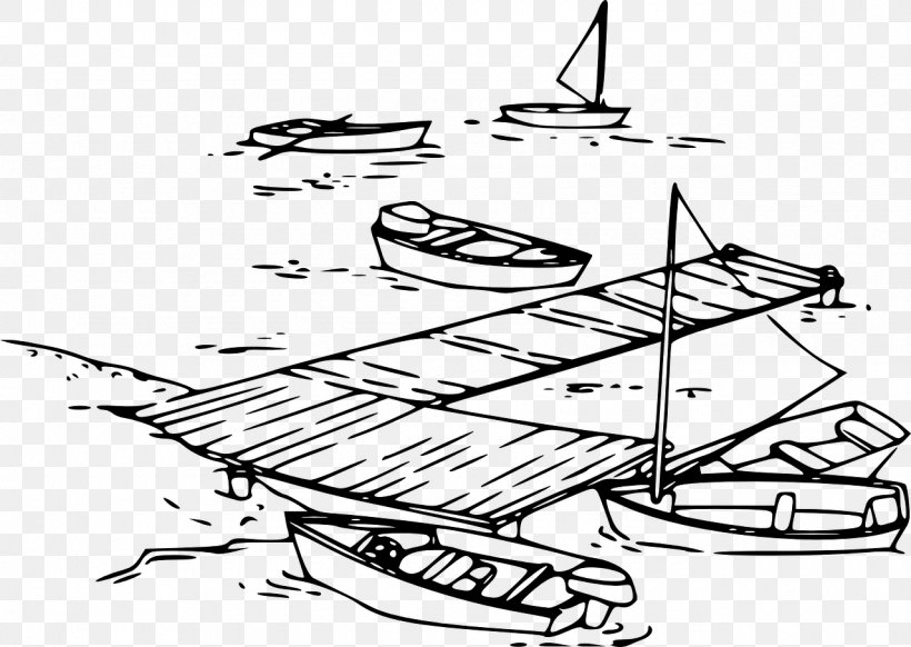 Dock Boat Drawing Clip Art, PNG, 1280x910px, Dock, Airplane, Artwork, Black And White, Boat Download Free