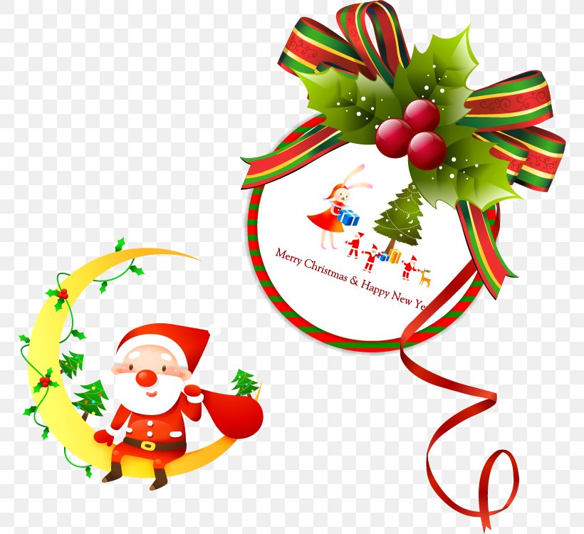 Christmas Tree Santa Claus Christmas Ornament Gift, PNG, 770x750px, Christmas Tree, Christmas, Christmas Decoration, Christmas Gift, Christmas Ornament Download Free