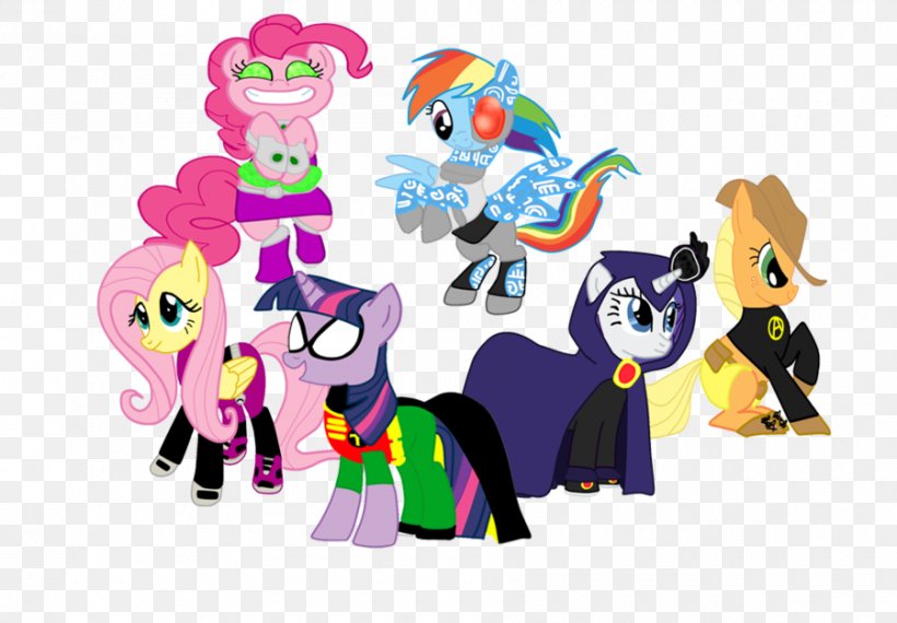 Pony Starfire Pinkie Pie Raven Beast Boy, PNG, 900x626px, Pony, Animal Figure, Applejack, Art, Beast Boy Download Free