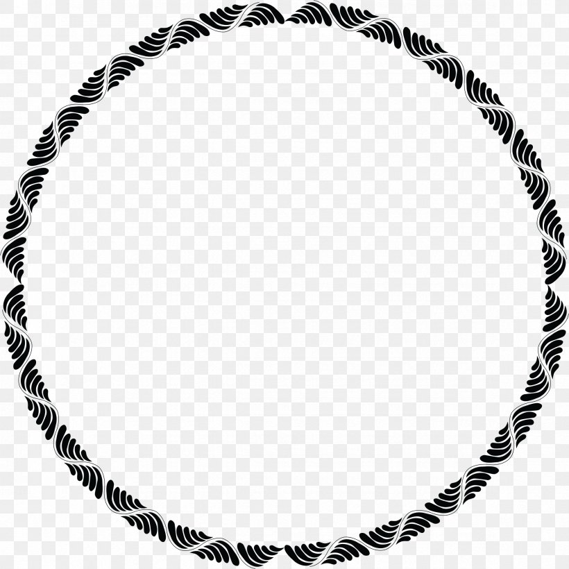 Borders And Frames Clip Art, PNG, 2350x2350px, Borders And Frames, Black, Black And White, Body Jewelry, Chain Download Free