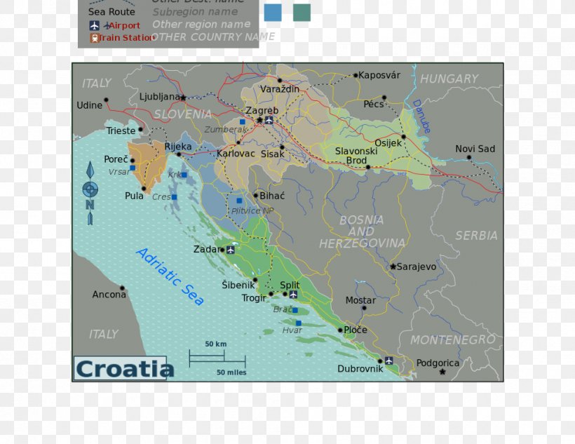 Map Adriatic Sea Croatian Region Dalmatia, PNG, 990x765px, Map, Adriatic Sea, Area, Beach, Croatia Download Free