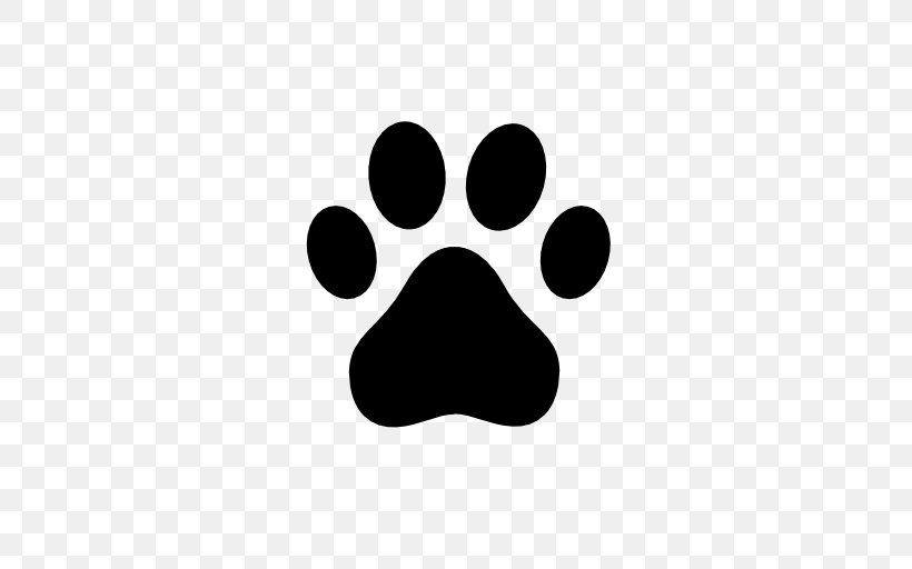 Paw Dog, PNG, 512x512px, Paw, Animal Track, Black, Black And White, Claw Download Free