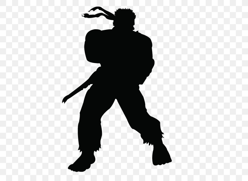 Ryu Street Fighter IV Ken Masters Clip Art Illustration, PNG, 600x600px, Ryu, Art, Character, Ken Masters, Silhouette Download Free