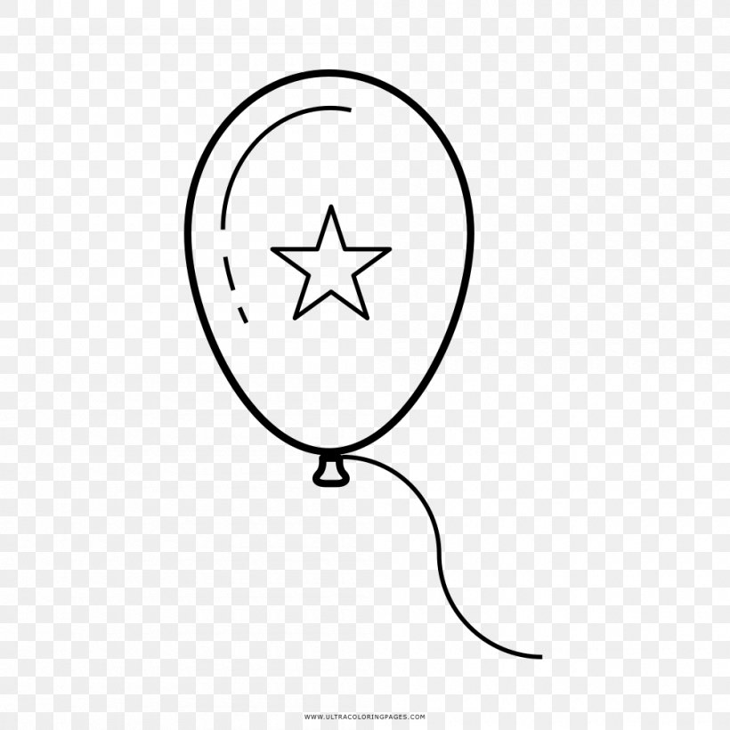 Drawing Coloring Book Toy Balloon Black And White, PNG, 1000x1000px, Drawing, Area, Ausmalbild, Balloon, Black Download Free