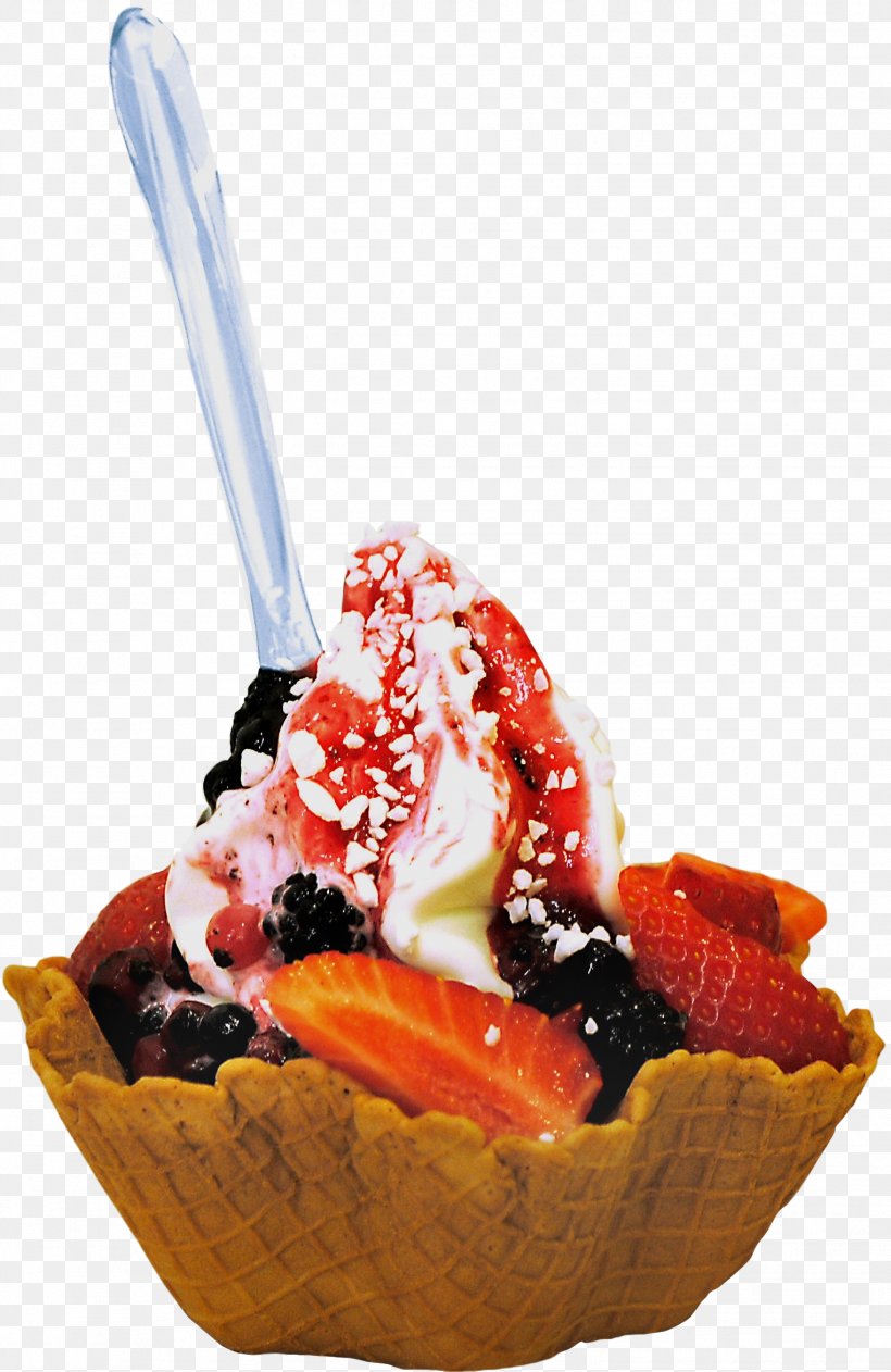 Ice Cream Frozen Yogurt Sundae Waffle, PNG, 1526x2350px, Ice Cream, Berry, Cream, Dairy Product, Dairy Products Download Free