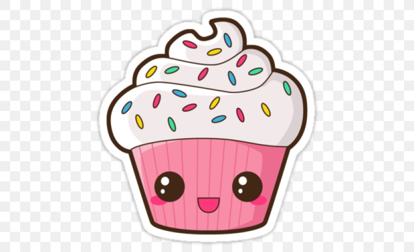 Cupcake Kavaii Sticker Drawing, PNG, 500x500px, Cupcake, Baking Cup, Bread, Cake, Cup Download Free