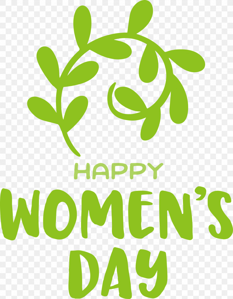 Happy Women’s Day Women’s Day, PNG, 2339x3000px, Leaf, Biology, Green, Line, Logo Download Free