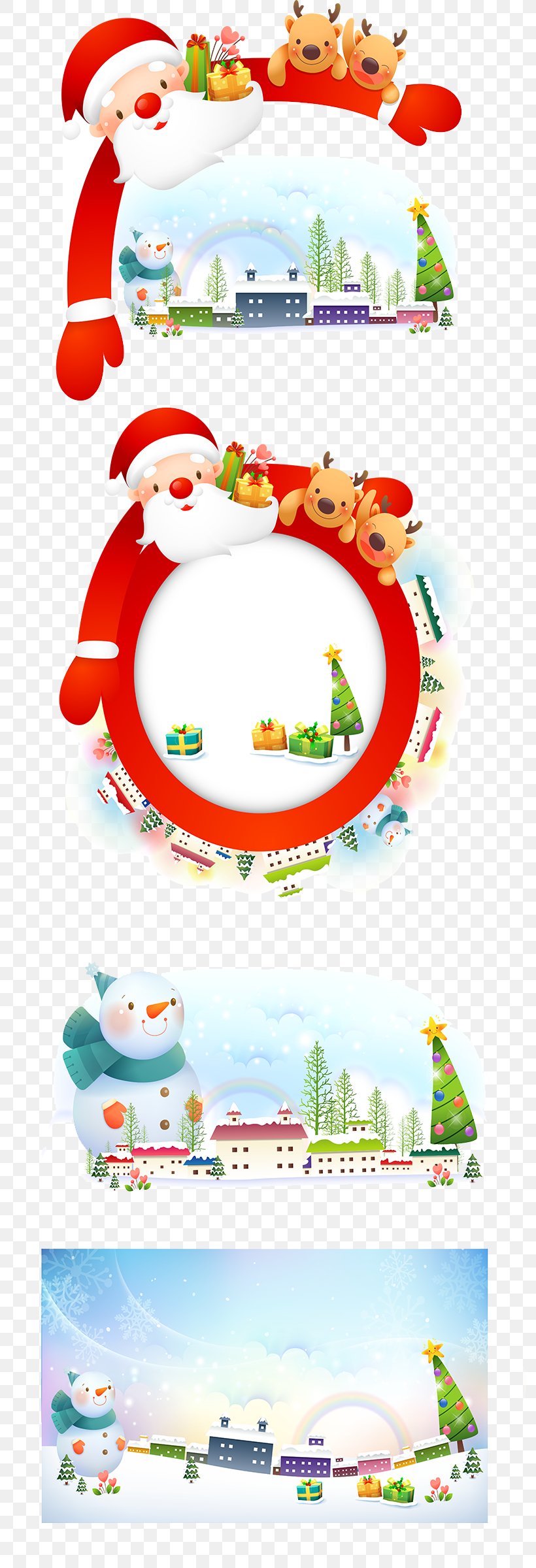 Santa Claus Christmas Euclidean Vector Illustration, PNG, 800x2400px, Santa Claus, Area, Banner, Chinese New Year, Christmas Download Free