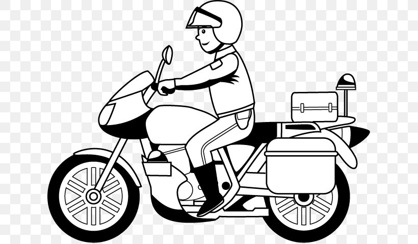 Police Motorcycle Honda Coloring Book, PNG, 633x478px, Police Motorcycle, Art, Artwork, Automotive Design, Bicycle Download Free