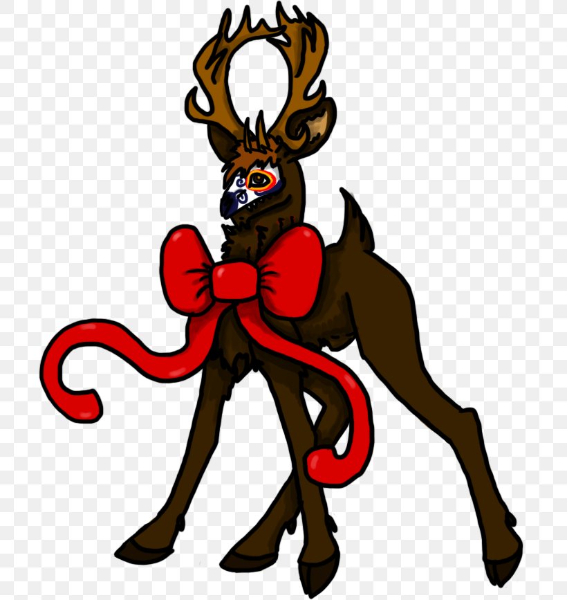 Reindeer Cartoon Character Fiction Clip Art, PNG, 707x867px, Reindeer, Animal, Animal Figure, Antler, Artwork Download Free
