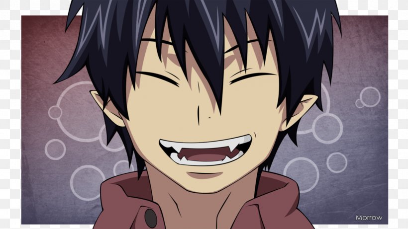 Rin Okumura Blue Exorcist Smile, PNG, 1191x670px, Watercolor, Cartoon, Flower, Frame, Heart Download Free