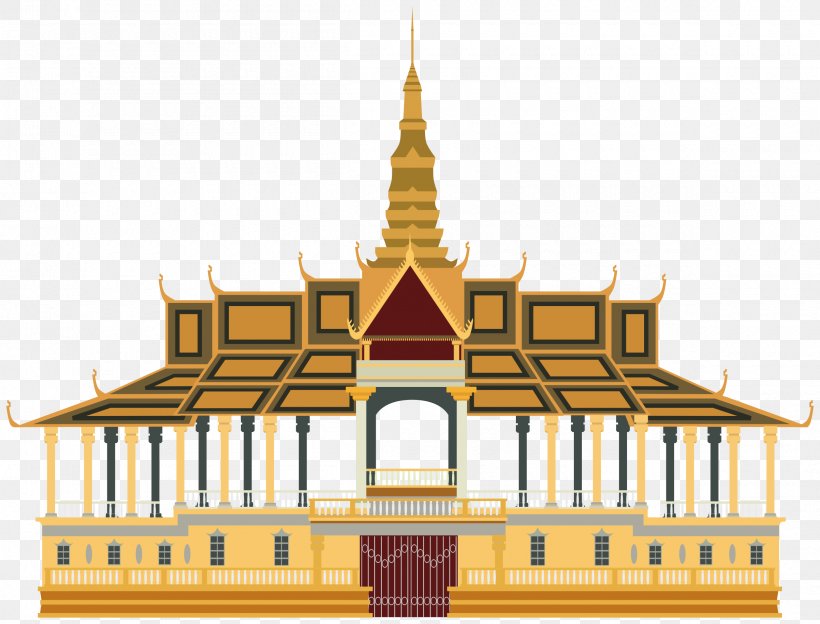 Royal Palace, Phnom Penh Pixabay Illustration, PNG, 2400x1827px, Royal Palace Phnom Penh, Building, Cambodia, Chinese Architecture, Facade Download Free