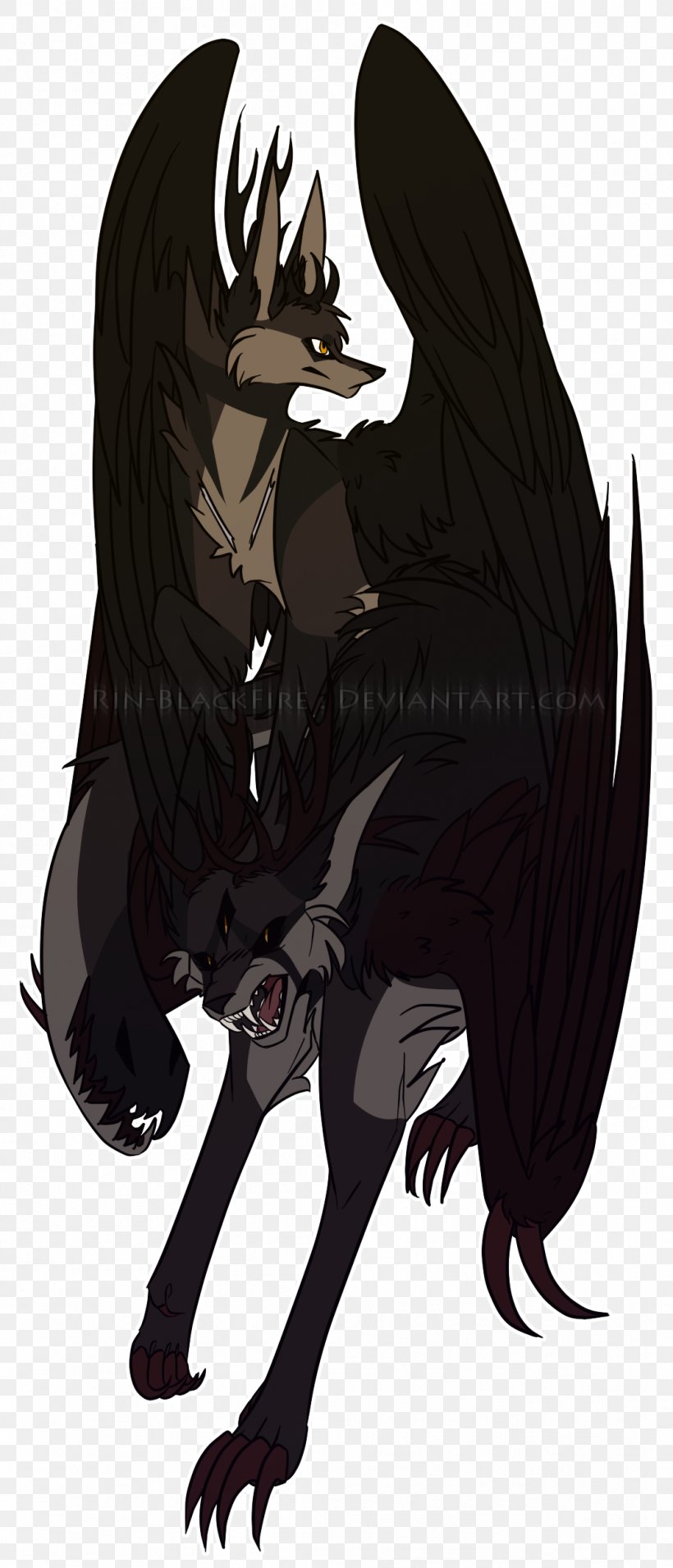 winged demon wolf