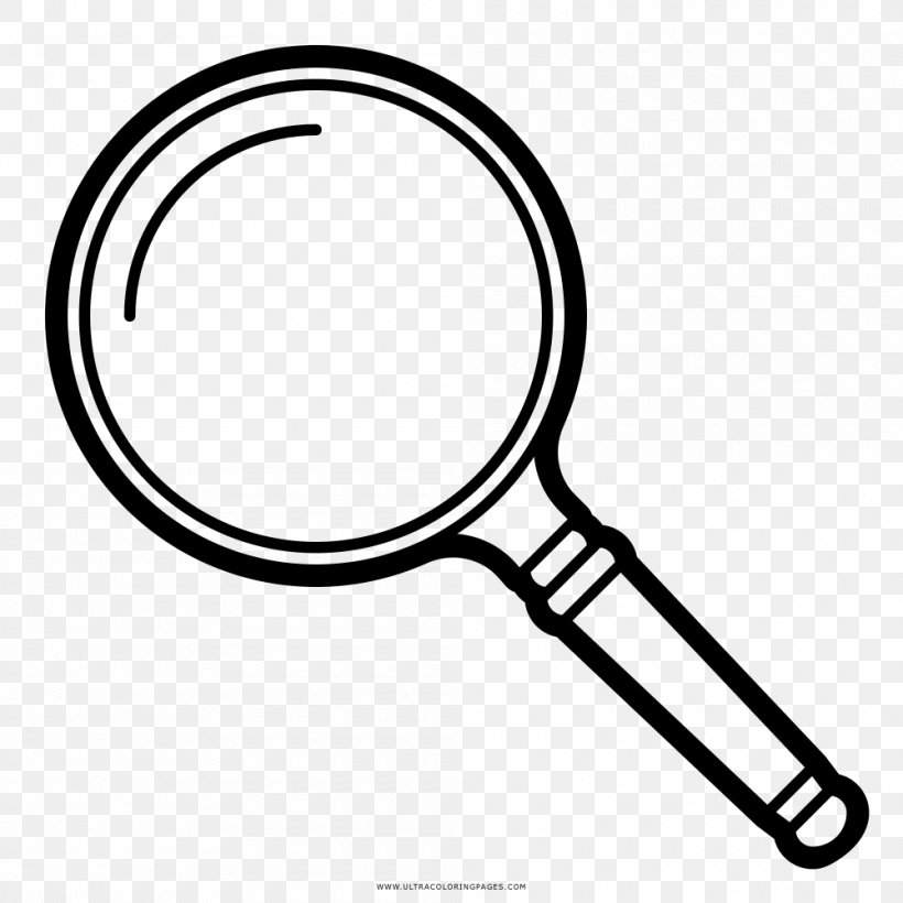 Drawing Coloring Book Magnifying Glass Black And White, PNG, 1000x1000px, Drawing, Black And White, Coloring Book, Cycle Polo, Kleurplaat Download Free