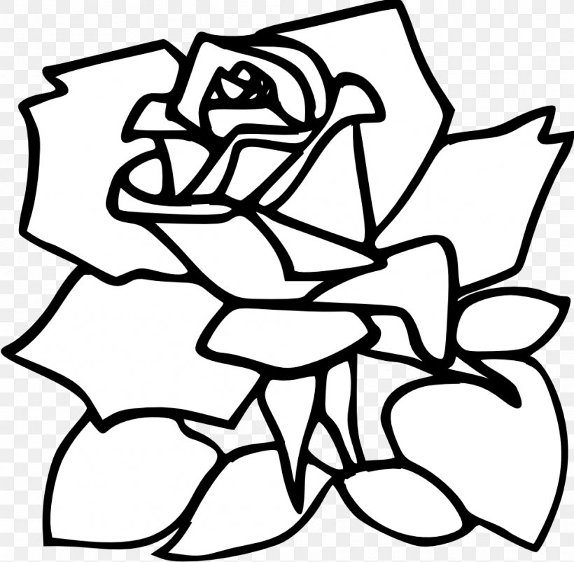 Rose Drawing Clip Art, PNG, 999x978px, Rose, Art, Artwork, Black, Black And White Download Free