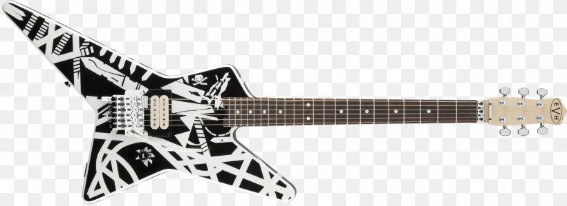 Electric Guitar Van Halen Fingerboard 0, PNG, 2400x877px, 5150, Guitar, Black, Black And White, Bridge Download Free