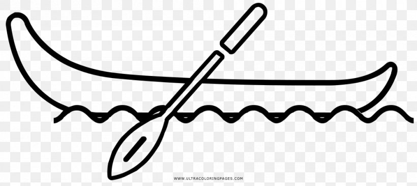 Black And White Drawing Coloring Book Clip Art, PNG, 1000x448px, Black And White, Area, Canoe, Cold Weapon, Coloring Book Download Free