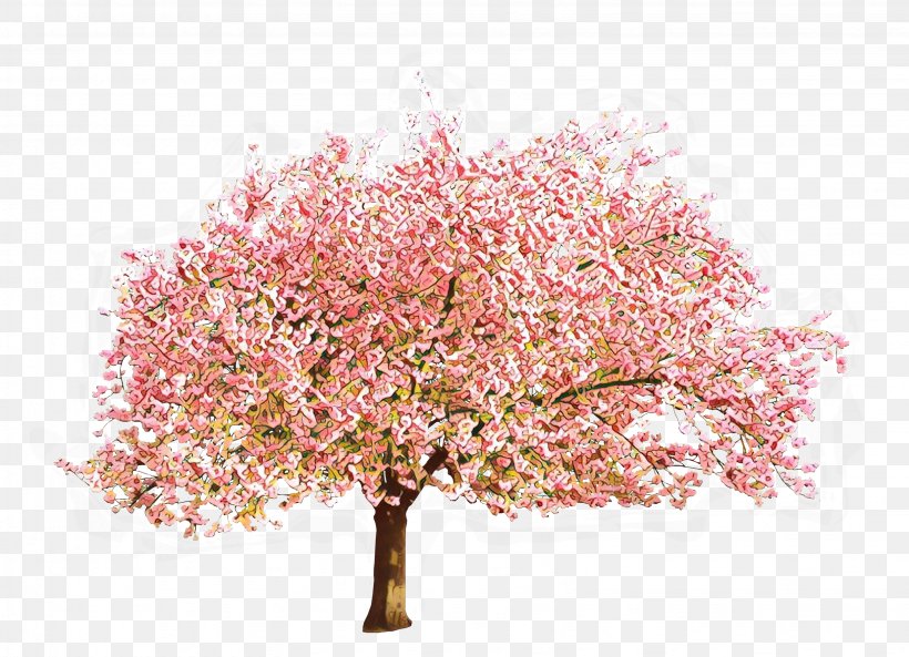 Cherry Blossom Tree, PNG, 3272x2367px, Cartoon, Blossom, Branch, Branching, Cherries Download Free