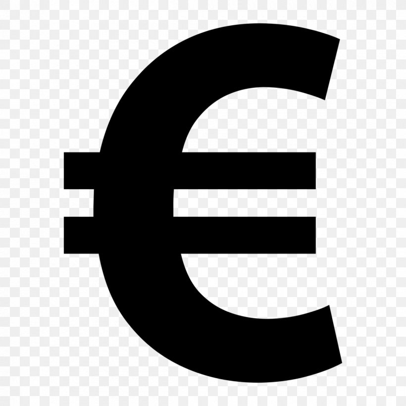 Euro Sign Currency Symbol, PNG, 1200x1200px, Euro Sign, Bank, Black And White, Brand, Coin Download Free