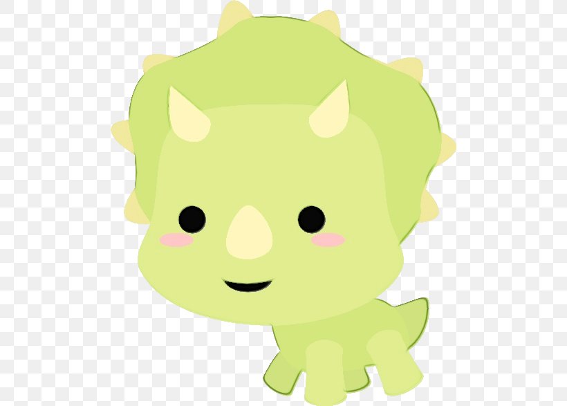 Green Cartoon Clip Art Snout Fictional Character, PNG, 500x587px, Watercolor, Cartoon, Fictional Character, Green, Paint Download Free