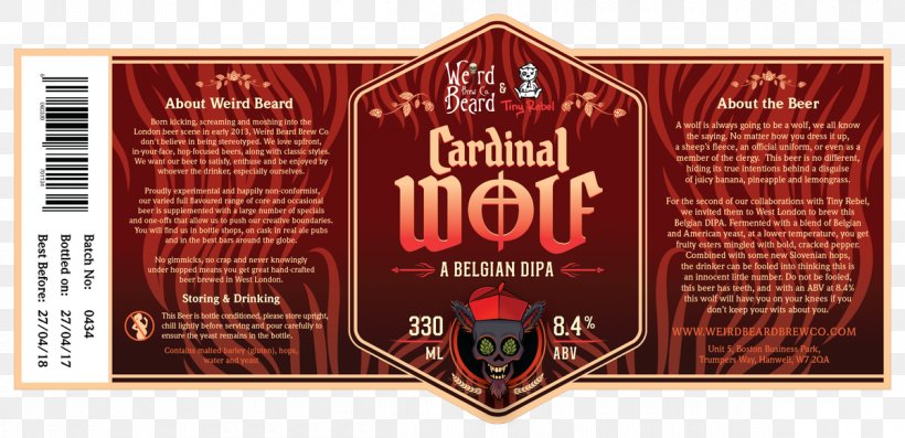Weird Beard / Tiny Rebel Cardinal Wolf Banner Brand Poster, PNG, 1200x582px, Banner, Advertising, Brand, Label, Poster Download Free