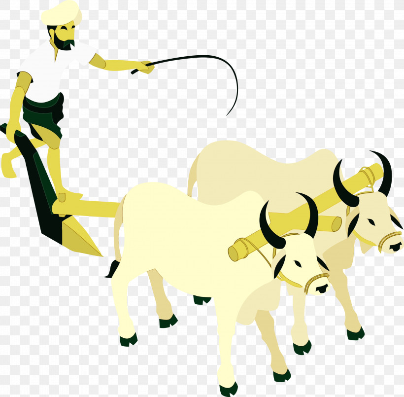 Horse Goat Cat-like Dairy Cattle Cartoon, PNG, 3000x2947px, Pongal, Cartoon, Catlike, Dairy Cattle, Goat Download Free