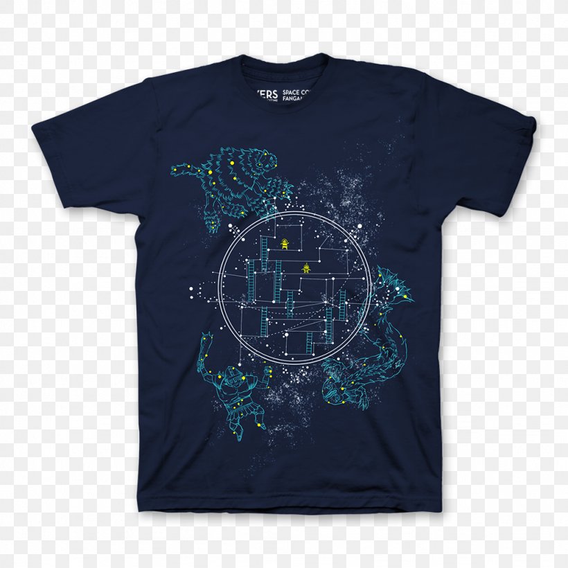 Lovers In A Dangerous Spacetime T-shirt IndieBox, PNG, 1024x1024px, Tshirt, Achievement, Action Game, Black, Blue Download Free