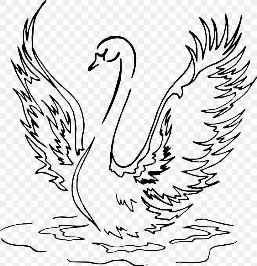 Drawing Line Art Bird Black Swan, PNG, 2316x2400px, Drawing, Art, Artwork, Beak, Bird Download Free