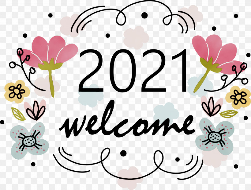 Floral Design, PNG, 3000x2266px, Welcome 2021, Drawing, Eunhyuk, Floral Design, Happy New Year 2021 Download Free