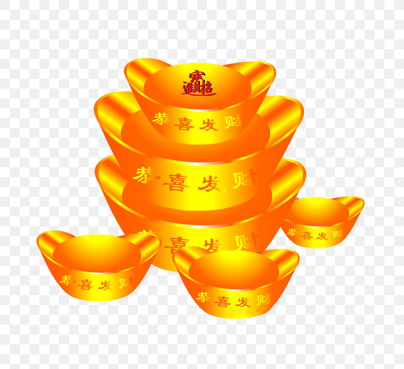 Gold Sycee Cash, PNG, 750x750px, Gold, Cash, Designer, Orange, Sycee Download Free