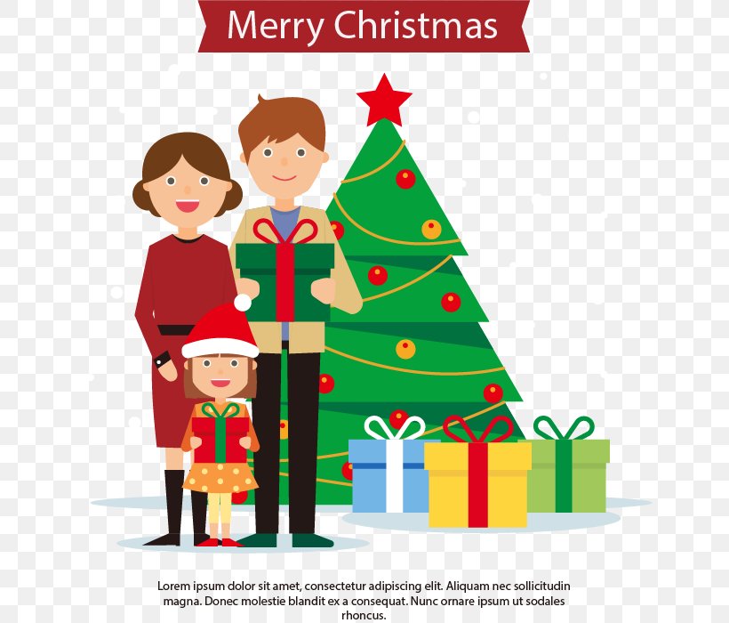 Christmas Tree Family, PNG, 649x700px, Christmas Tree, Animation, Art, Cartoon, Child Download Free