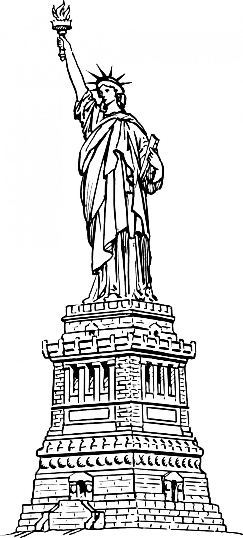 Statue Of Liberty Clip Art, PNG, 1013x2236px, Statue Of Liberty, Ancient Greek Sculpture, Area, Art, Artwork Download Free