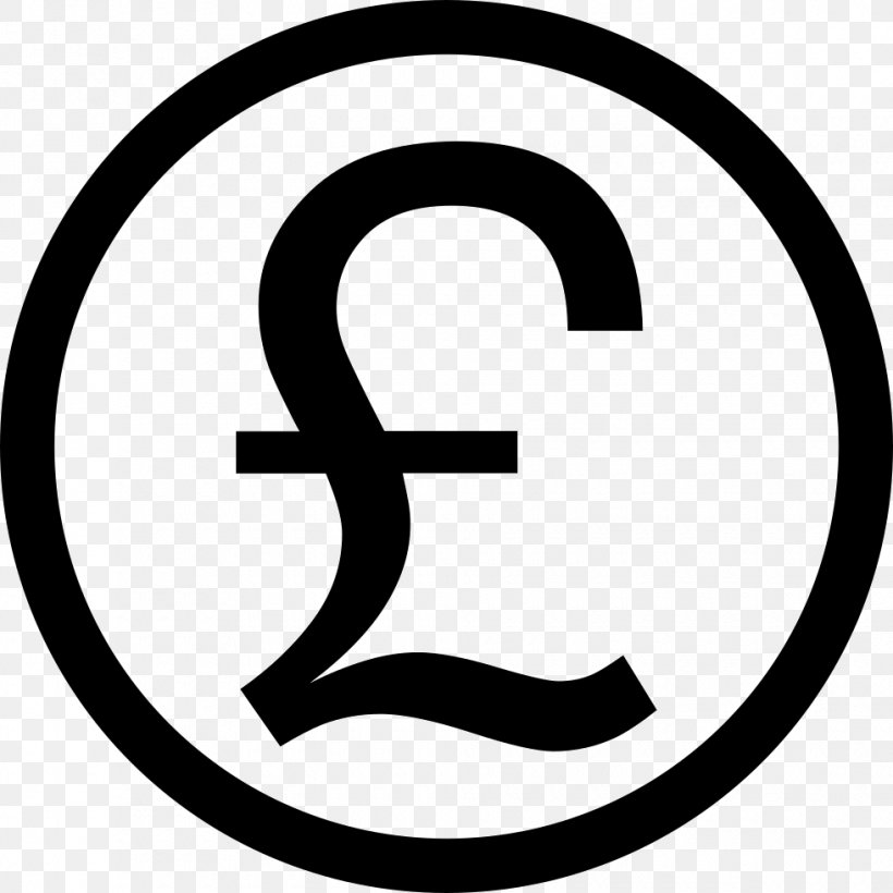 Pound Sterling Coin One Pound Pound Sign, PNG, 980x980px, Pound Sterling, Area, Bank, Black And White, Brand Download Free