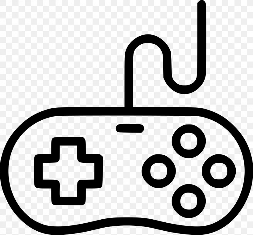 Super Nintendo Entertainment System Joystick Game Controllers, PNG, 980x914px, Super Nintendo Entertainment System, Area, Black And White, Game Controllers, Gamepad Download Free