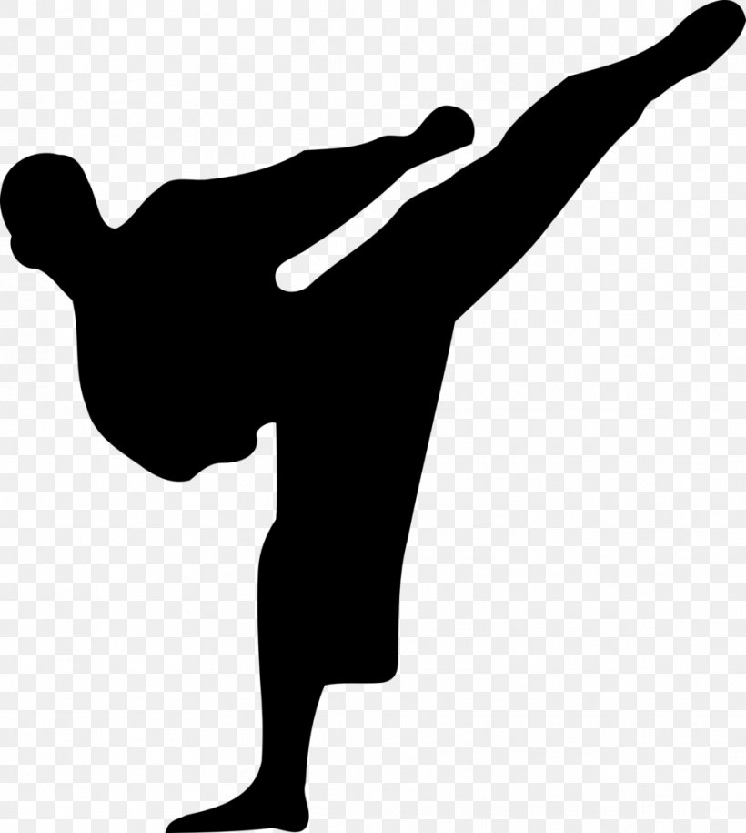 Karate Martial Arts Silhouette Clip Art, PNG, 958x1070px, Karate, Arm, Art, Black And White, Drawing Download Free