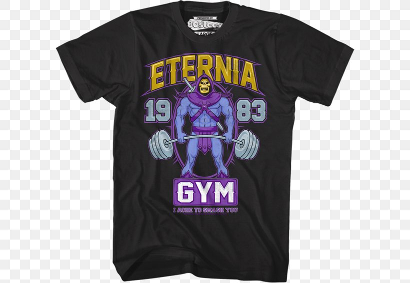 Skeletor T-shirt He-Man Masters Of The Universe, PNG, 600x567px, Skeletor, Active Shirt, Black, Brand, Clothing Download Free