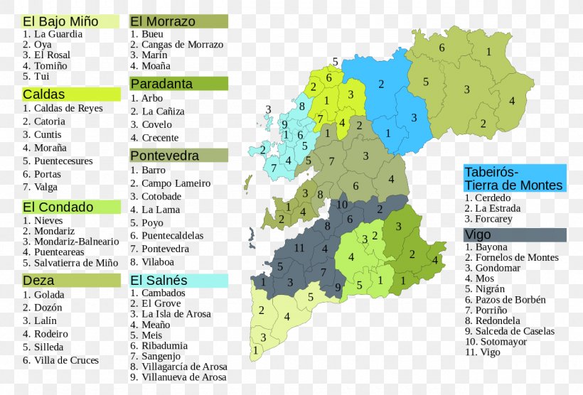 Vigo Pontevedra O Condado A Guarda O Deza, PNG, 1280x868px, Vigo, Area, Atlas, Diagram, Ecoregion Download Free