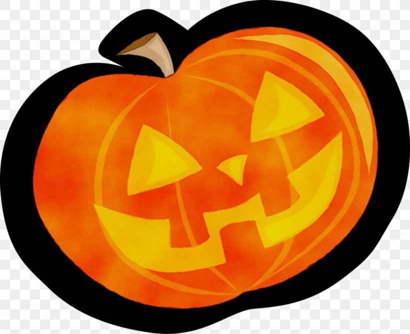 Halloween Pumpkin Cartoon, PNG, 857x700px, Watercolor, Calabaza, Carving, Fruit, Halloween Download Free