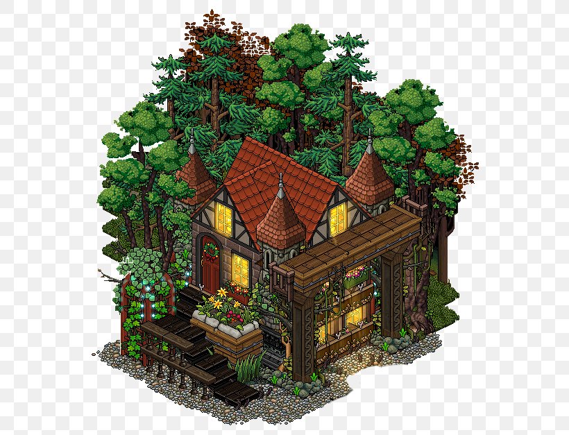 Habbo Tree House Building Social Network, PNG, 611x627px, Habbo, Art, Bedroom, Building, Curtain Download Free